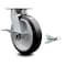 Service Caster 8 Inch Kingpinless Rubber on Aluminum Wheel Caster with Brake and Swivel Lock SCC-KP30S820-RAR-SLB-BSL - alternate 1